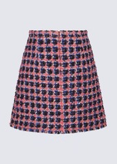 ETRO PINK WOOL AND MOHAIR BLEND BOUCLE' MINI SKIRT