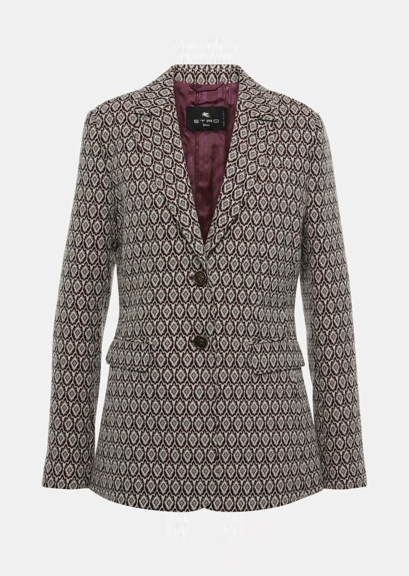 Etro Printed cotton-blend blazer