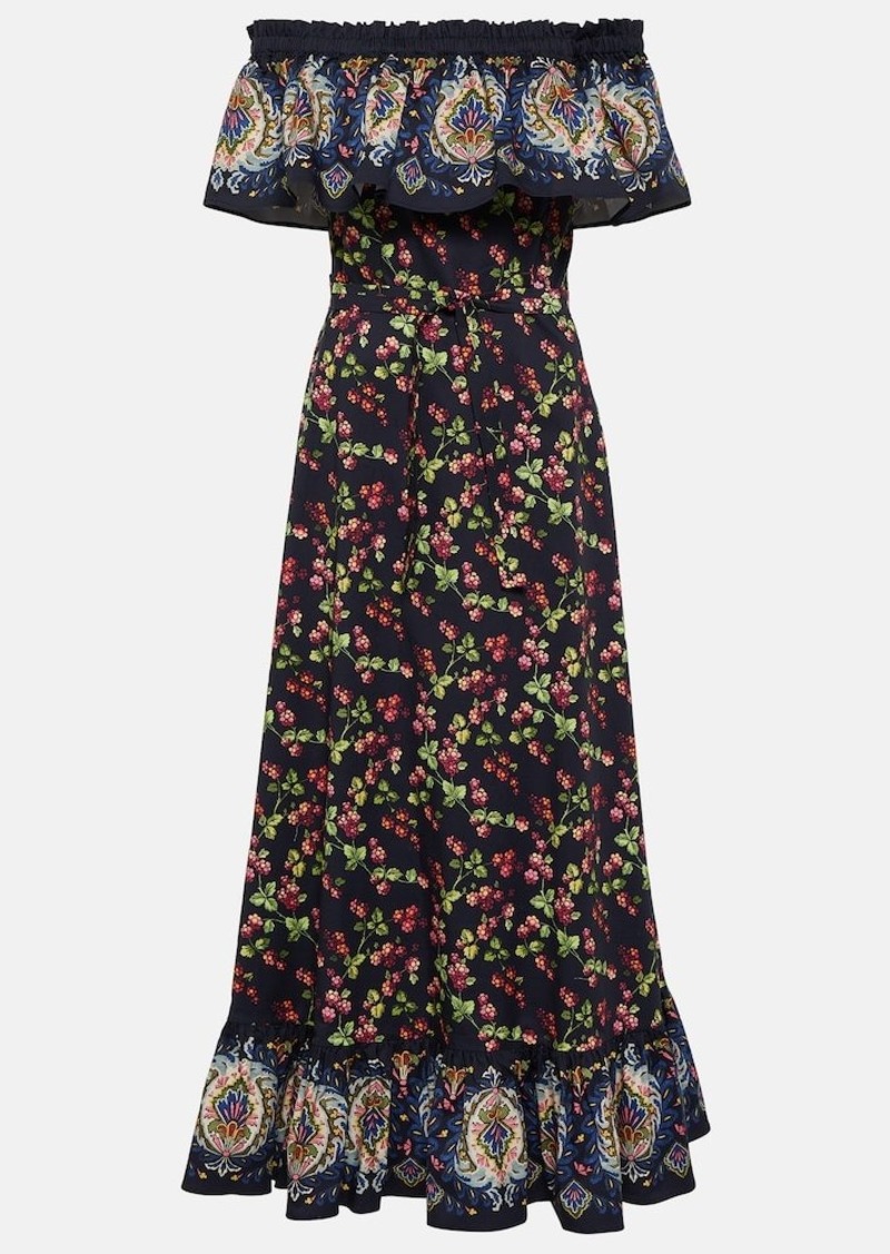 Etro Printed cotton-blend maxi dress