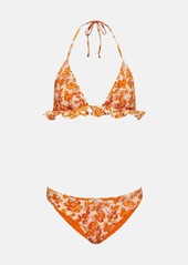 Etro Printed ruched bikini