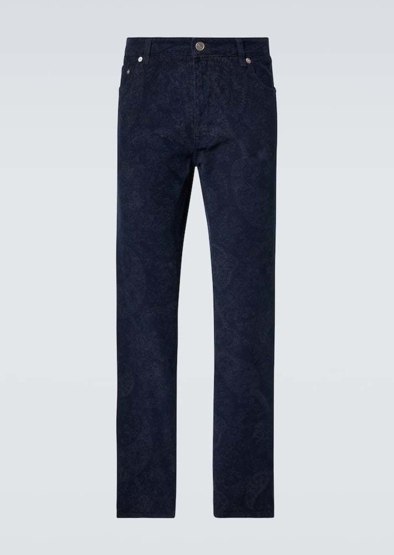 Etro Printed straight jeans