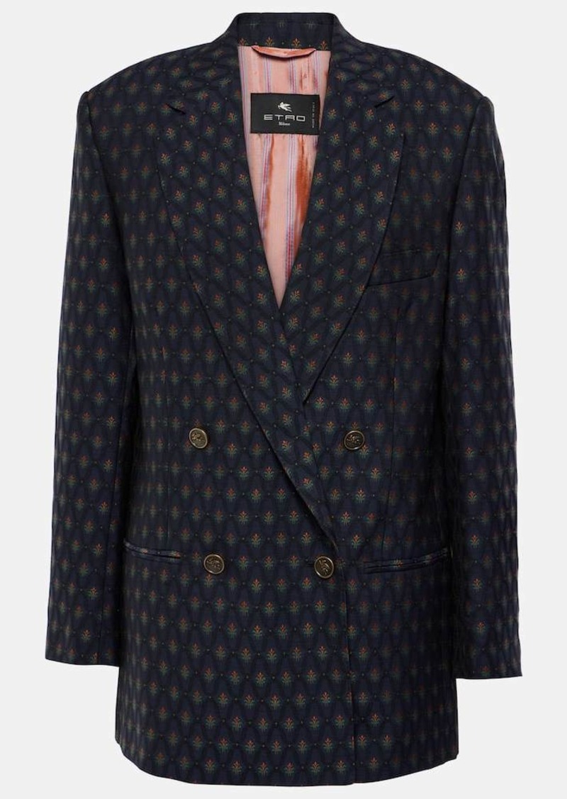 Etro Printed wool and cotton blazer