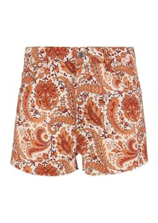 ETRO Ramage floral paisley denim shorts