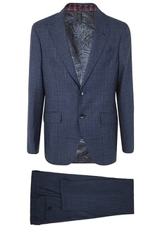 ETRO ROMA SUIT WITH PATCH CLOTHING