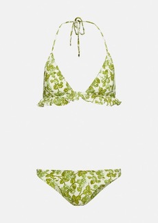 Etro Ruffle-trimmed printed bikini