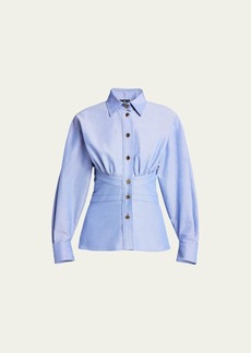 Etro Seamed Button Down Fitted Blouse
