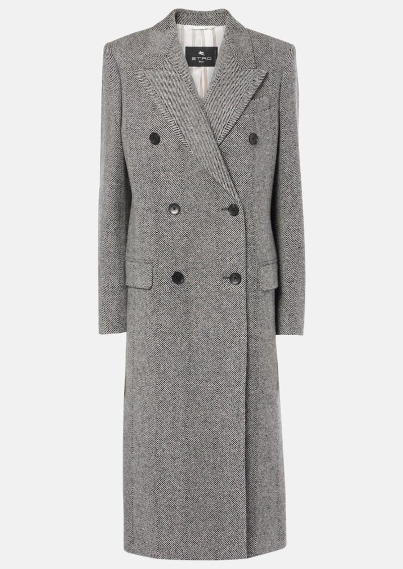 Etro Single-breasted jacquard coat