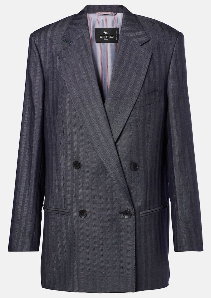 Etro Striped wool-blend blazer