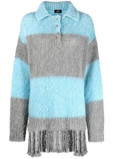 ETRO Striped wool blend polo shirt