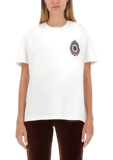ETRO T-SHIRT WITH LOGO EMBROIDERY