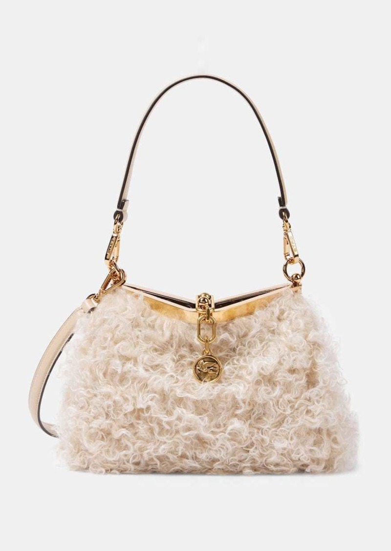 Etro Vela shearling shoulder bag