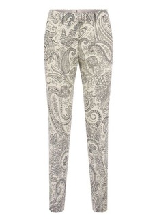 ETRO Viscose and wool trousers with Paisley print