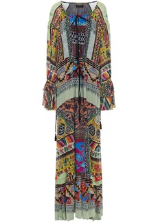 Etro Woman Tiered Printed Silk-gauze Maxi Dress Multicolor