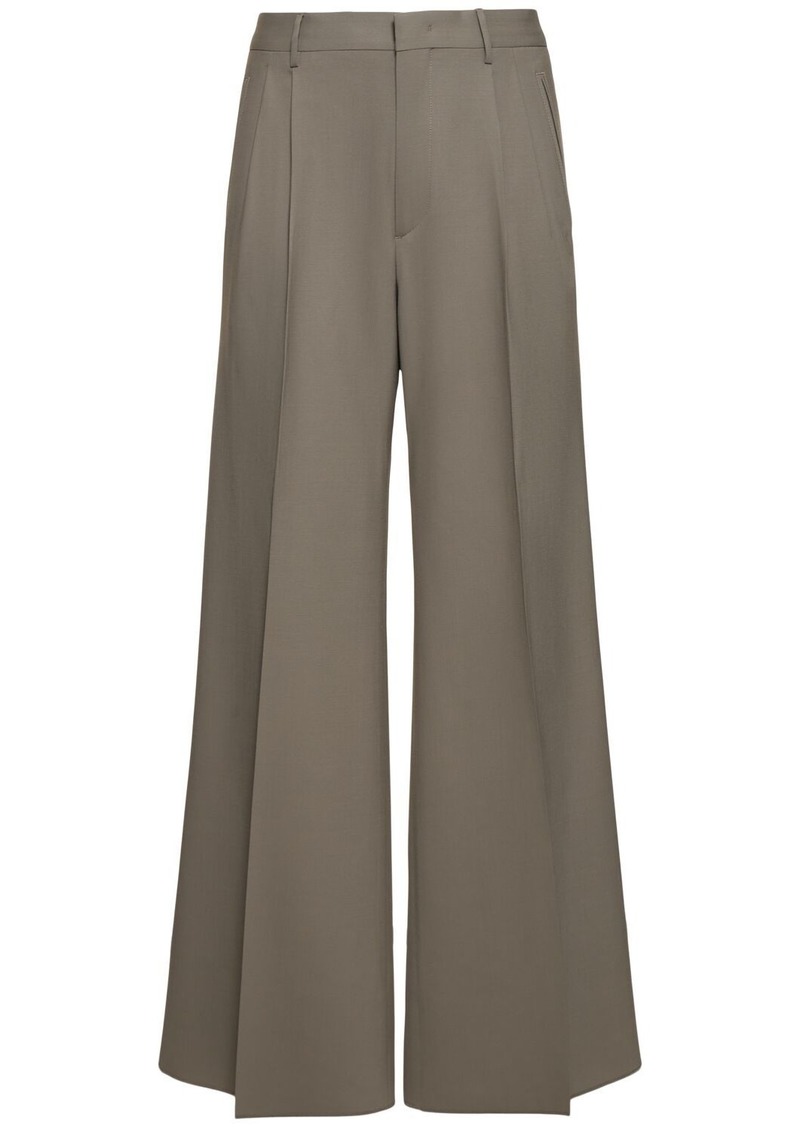 Etro Extra Wide Pleated Wool Pants