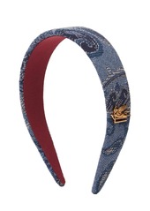 Etro Fiore Denim Headband