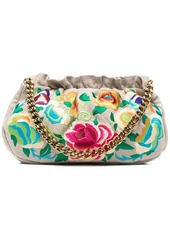 Etro floral-embroidered clutch bag