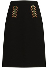 Etro floral-embroidery pencil skirt