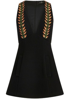 Etro floral-embroidery sleeveless dress