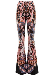 Etro Floral high-rise flared wool pants