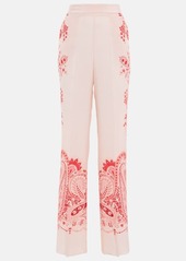 Etro Floral high-rise silk palazzo pants
