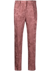 Etro floral jacquard slim-fit trousers