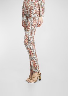 Etro Floral Paisley-Print Straight-Leg Jeans