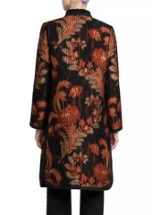 Etro Floral Pleated Car Coat