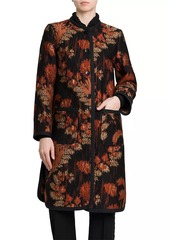 Etro Floral Pleated Car Coat