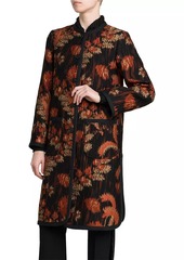 Etro Floral Pleated Car Coat