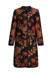 Etro Floral Pleated Car Coat