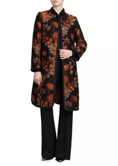 Etro Floral Pleated Car Coat