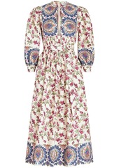 Etro floral-print balloon-sleeve dress