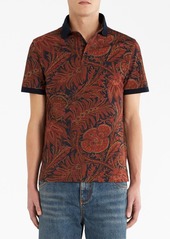 Etro floral-print cotton polo shirt