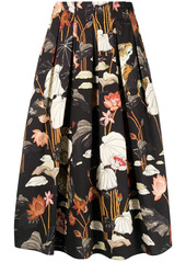 Etro floral-print midi full skirt