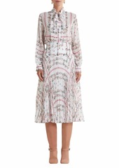 Etro Floral-Print Pleated Midi Skirt
