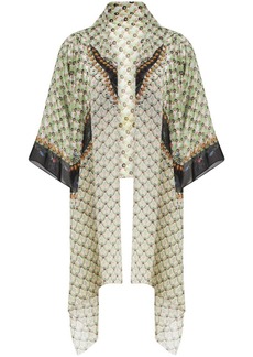 Etro floral-print silk shrug shawl