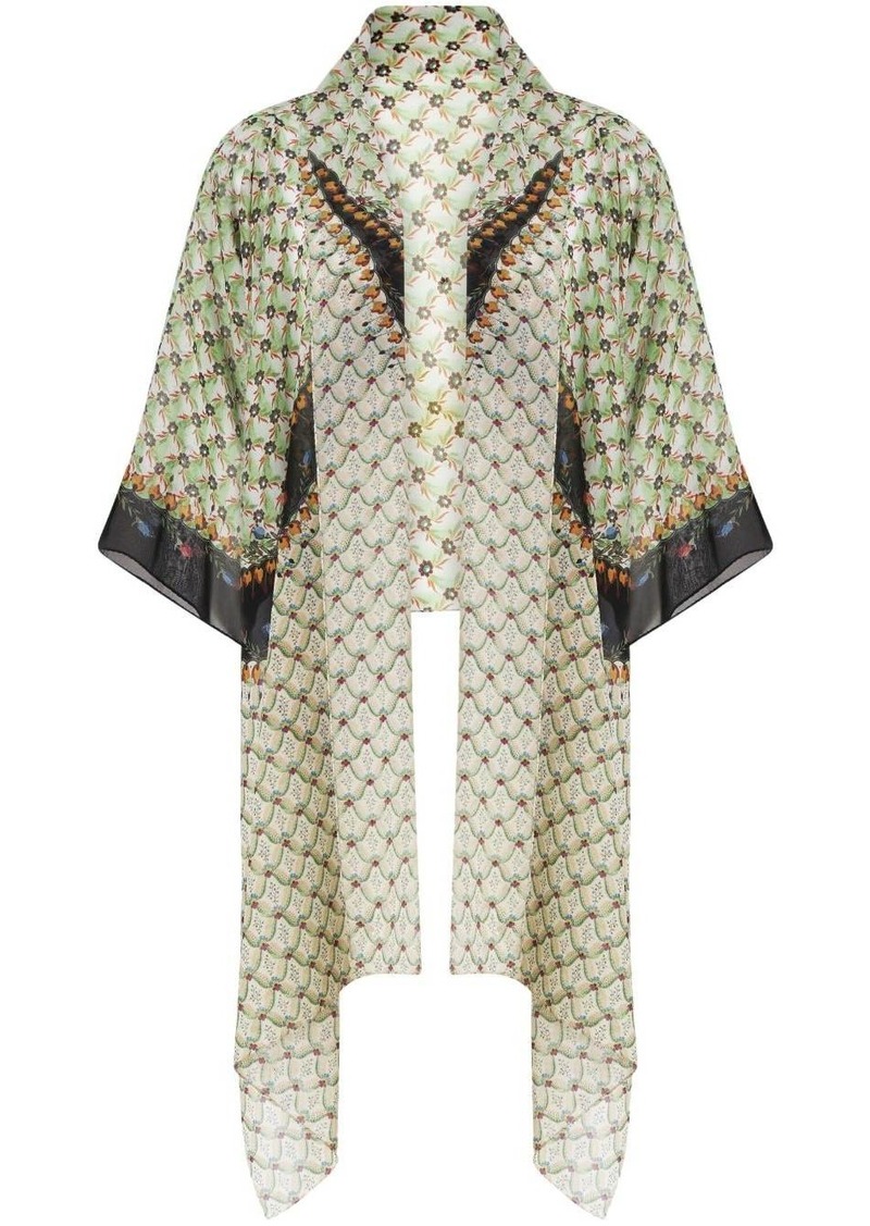 Etro floral-print silk shrug shawl