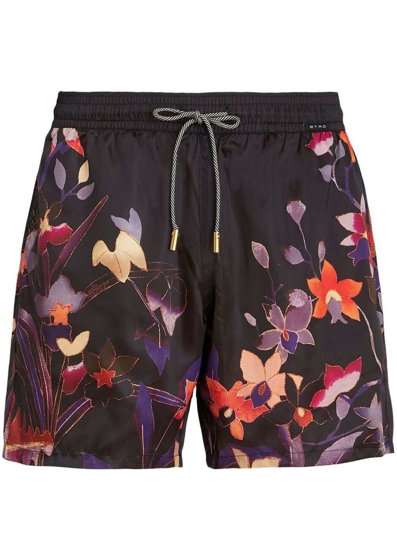 Etro floral-print swim shorts