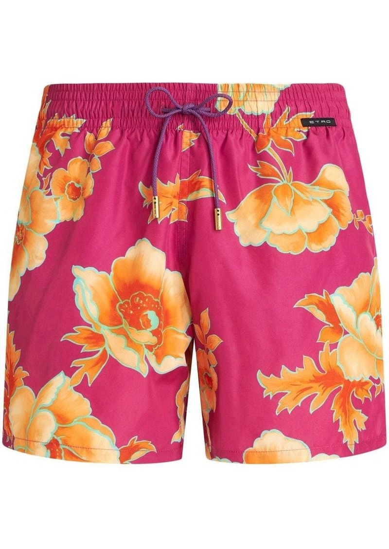 Etro floral-print swim shorts