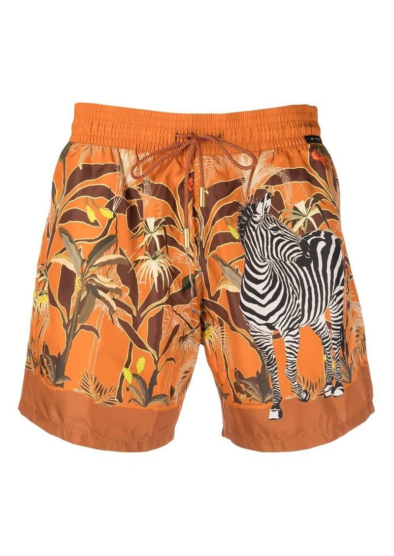 Etro floral-print swimming shorts