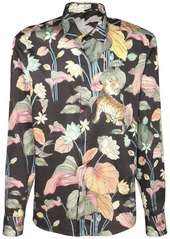 Etro Floral Tiger Printed Cotton Shirt