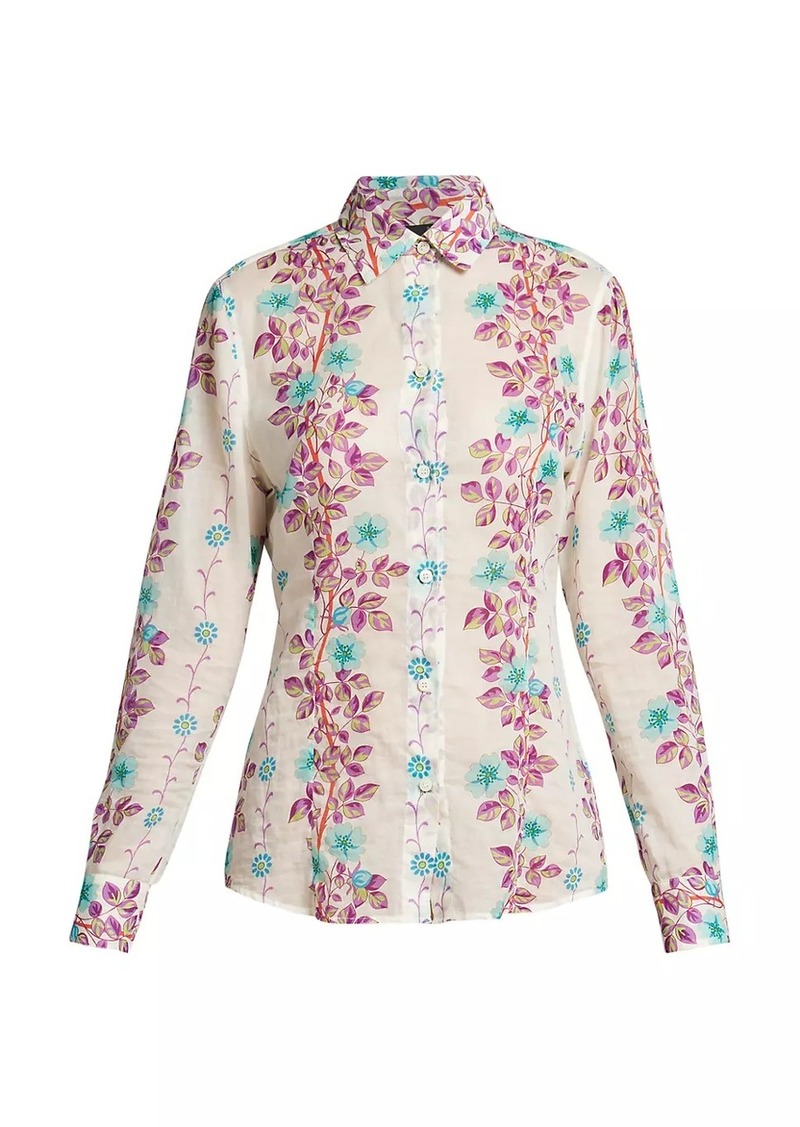 Etro Floral Vine Cotton Shirt