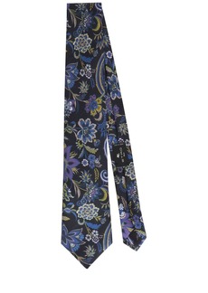 Etro Flower Print Silk Tie