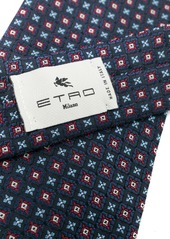 Etro geometric-pattern regimental tie