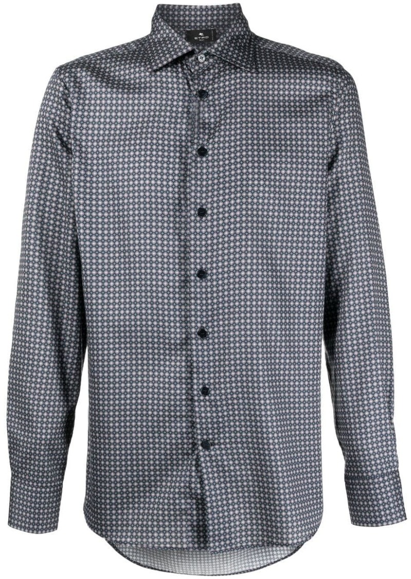 Etro geometric-print cotton shirt