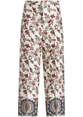 Etro grape-print cropped trousers