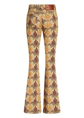 Etro graphic-print flared jeans