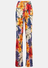 Etro High-rise straight floral pants