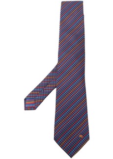 Etro houndstooth-pattern silk tie