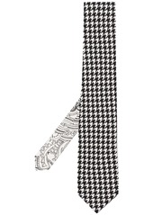 Etro houndstooth-print silk tie